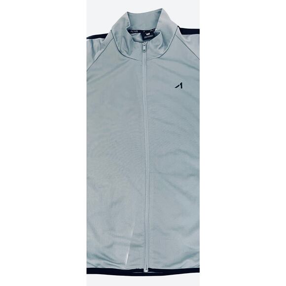 ALIVE LONG SLEEVE FRONT FULL ZIP JACKET, MENS, XL, LIGHT BLUE WITH BLACK TRIM - Picture 7 of 12
